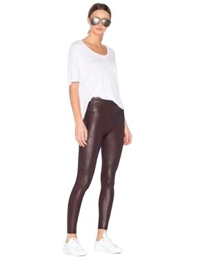 NWT Spanx Women's Dark Cranberry Faux Leather Pants & Jumpsuit Bottoms